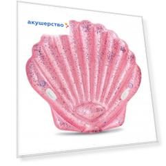 Intex Надувной плот Ракушка с 2 лунками 178х165х24 см