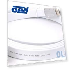 Кабель HDMI 19M/M ver 2.0, 3M, AOpen  ACG568F-S-3M  серебряно-белый Flat