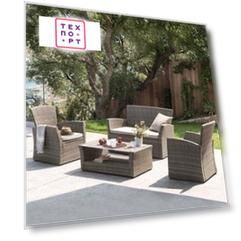 Комплект мебели с диваном Afina garden AFM-405G brown