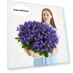 Корзина живых цветов из ирисов из 51-го ириса от Ласфлоре
