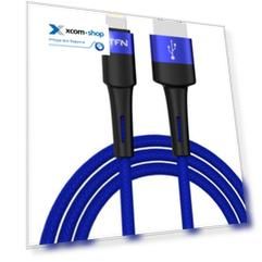 Кабель интерфейсный TFN TFN-C-ENV-AL1MBL USB-A - 8pin Envy 1.2m нейлон синий