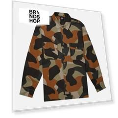 Мужская рубашка Dickies Camo Canvas Work, цвет зелёный, размер XL