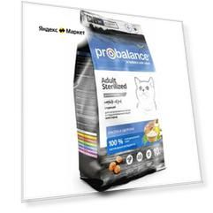 Probalance Сухой корм для кастрированных котов и стерилизованных кошек, с курицей 10кг 10 кг