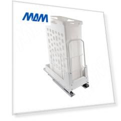 HAMPER LW30 Корзина для белья выдвижная, 1 емкость (35л), напр.полн.выдв., плавн.закр., цвет белый (LHW301-35WT)