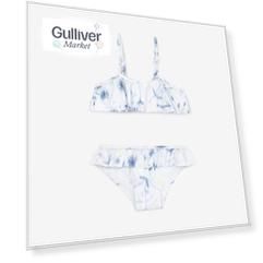 Купальник детский раздельный с рисунком белый Gulliver