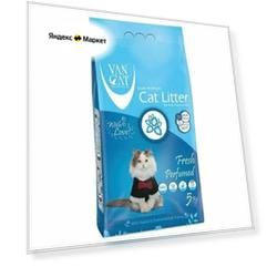 Van Cat Fresh комкующийся наполнитель, без пыли, с ароматом весенней свежести 5 кг