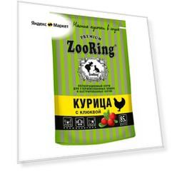 ZooRing Влажный корм для стерилизованных кошек сочные кусочки в соусе Курица с клюквой 85г*26шт