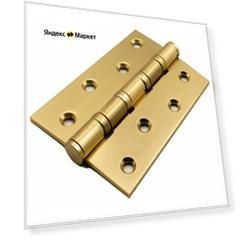 Петля PALLINI (Паллини) стальная универсальная врезная усиленная PH-3 100х70х3 4BB BSG - Византийское золото