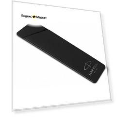Чехол Parker из натуральной кожи, цвет матово-черный с серебряным тиснением