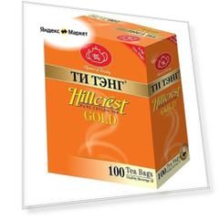 Чай чёрный цейлонский пакетированный "Ти Тэнг" - Гребень Холма (Hillcrest Gold), 100 пак, 250 г.