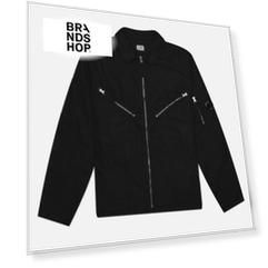Мужская рубашка C.P. Company Cotton/Linen Full Zip Overshirt, цвет чёрный, размер M