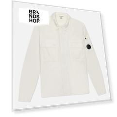 Мужская рубашка C.P. Company Organic Gabardine Lens, цвет белый, размер M