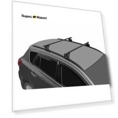 Багажник на крышу на интегрированные рейлинги LUX БК2 для Suzuki Grand Vitara III (2005 г. в - 2014 г. в.) с прямоугольными дугами 1,2м /Багажник на крышу для Сузуки Гранд Витара