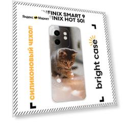 Чехол на Infinix Smart 9/Hot 50i / Инфиникс Смарт 9/Хот 50i с принтом Любознательный котенок