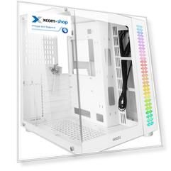 Корпус ATX Ginzzu V580 без БП, боковая и фронтальная панель из закалённого стекла, 2*USB 2.0, USB 3.0
