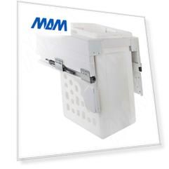 HAMPER LM45 Корзина для белья выдвижная, 1 емкость (48л), напр.полн.выдв., плавн.закр., креп.фасада, цвет белый (LHM451-48WT)