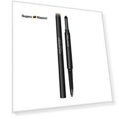 Poeteq Карандаш + пудра для бровей Pencil + eyebrow powder Duеt, 9 г, 21 темно-коричневый