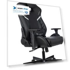Кресло игровое Бюрократ Knight Thunder 5X черный эко.кожа крестов. металл