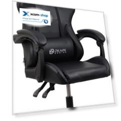 Кресло игровое Oklick Drifter 2006658 черный сиденье, черный искусственная кожа с подголов. крестов. пластик черный