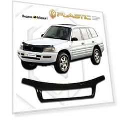 Дефлектор капота для Toyota Rav4 1994-1999 Черный глянцевый СА Пластик