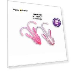 Силиконовые приманки Crazy Fish Allure 1.1" 46-27-9d-6, кальмар, 10 шт. Приманка для рыбалки, микроджига, наноджига и мормышинга, 27 мм.
