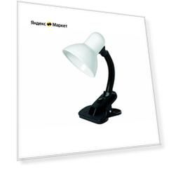 GLANZEN Настольный светильник е27 на прищепке белый DL-0001-40-C-white КА-00008680