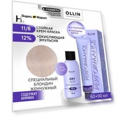 Набор PERFORMANCE для волос: крем-краска 11/8 специальный блондин жемчужный + эмульсия 12 %, 60+90 мл