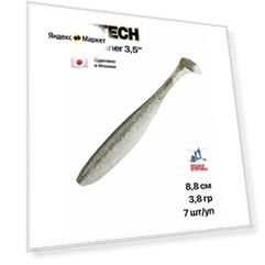 Приманка силиконовая Keitech Easy Shiner 3,5", 8,8 см, 7 шт/уп, #416 Silver Flash Minnow