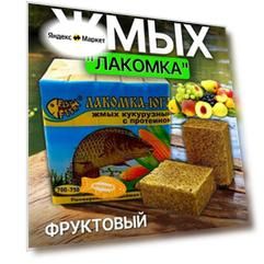 Жмых кукурузный с протеином Лакомка - "Фруктовый" 20 кубиков