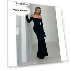 Платье EMBERENS Весна-лето 2025, размер L, черный