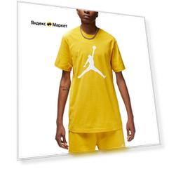 Футболка NIKE Jumpman, размер 44-46, желтый