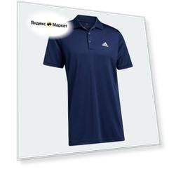 Поло adidas Performance Primegreen, размер 56-58, темно-синий