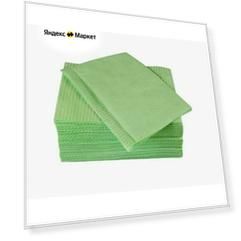 Салфетки для маникюра / для тату / стоматологические, 33х45 см, 200 штук, зеленый