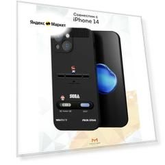 Чехол Mcover с рисунком Сега. Марио на iPhone 14, силиконовый, матовый, защита камеры