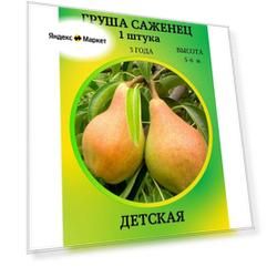 Груша саженец Детская 1 штука