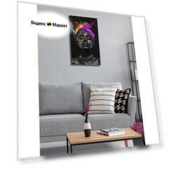 Картина на холсте LOFTime 60х100 Африканская девушка граффити 1 КБ-1144-60100