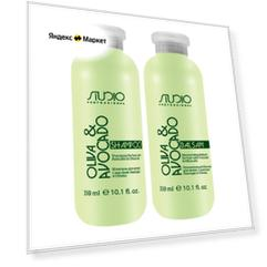 Набор Studio Professoinal Olive and Avocado с маслами авокадо и оливы Шампунь, Бальзам 2*350 мл