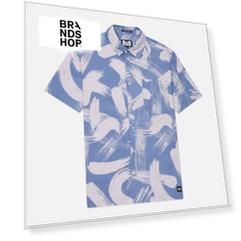 Мужская рубашка Weekend Offender Toshima Camo, цвет голубой, размер XL