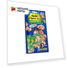 INABA CIAO Лакомство Запеченные трубочки Куриное филе для здоровья ЖКТ (10 гр.x3 шт.) для собак