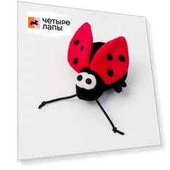 Petmax Игрушка с чипом для кошек Божья коровка, 8 см