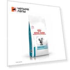 Royal Canin Skin & Coat Сухой диетический корм для кошек после стерилизации, предназначенный для поддержания защитных функций кожи при дерматозах и чрезмерном выпадении шерсти, 350 гр.