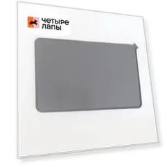 Rurri Коврик под миски силиконовый, 50х31 см, серый