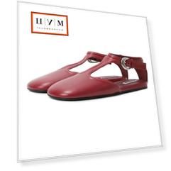 Кожаные балетки Mary Jane Jil Sander