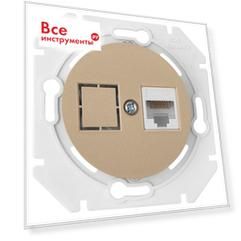 Механизм компьютерной розетки BYLECTRICA ПРОВАНС РК18-6311 шампань