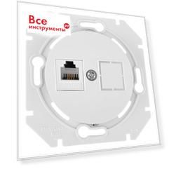 Механизм телефонной розетки BYLECTRICA ПРОВАНС ТР4-6301 перламутр