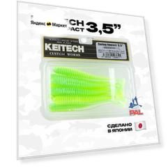 Приманка силиконовая Keitech Swing Impact 3,5", 8,8 см, 8 шт/уп, #EA11 Lime Chartreuse Glow