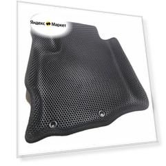 Водительский 3D ковёр для Mitsubishi Lancer 10 / Мицубиши Лансер 10. Цвет Черный/Черный