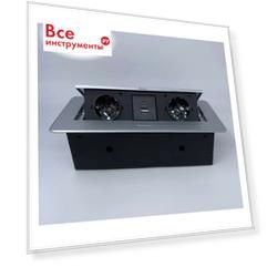 Выдвижной встраиваемый блок розеток Inrior TORO-33-80