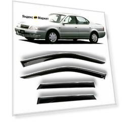 Хромированные дефлекторы боковых стекол Cobra Tuning на Toyota Camry (Sv40) Sd Sedan 1994 - 1998 - Хром ветровики боковых окон для Тойота Камри (Св40), Сд Седан 1994 - 1998