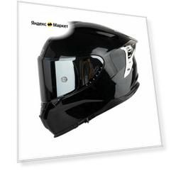 Мотошлем Soman SM961-S Gloss Black-Silver spoiler L